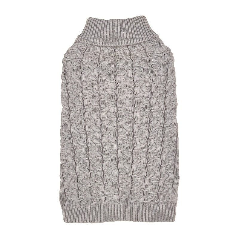 Casual Twist Knit Dog Sweater - Elastic Solid Color Two-Leg Comfortable Pullover for Small Dogs, Teddy & Bichon Dog Clothes, 8 Colors & 5 Sizes XS-XL (White/Burgundy/Grey/Blue/Pink & More)