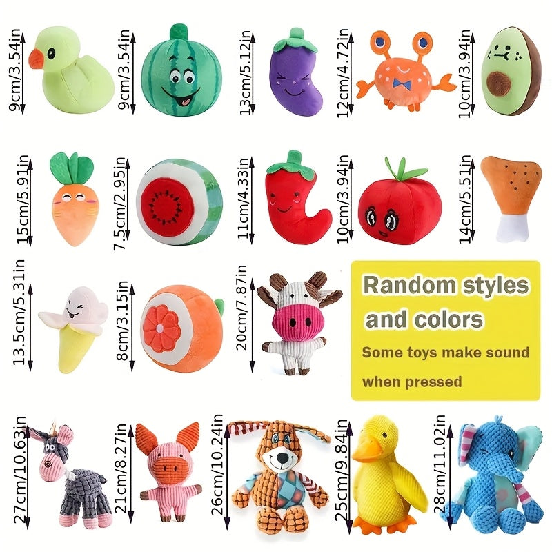 Puppy Teething Toys Set for Small Dogs - 6 or 12 Pack Plush Squeaky Dog Toys Assorted Styles, Soft Chew Toy Bundle for Puppies & Small Breeds, Variety Pack Dog Gift for Biting & Boredom Relief