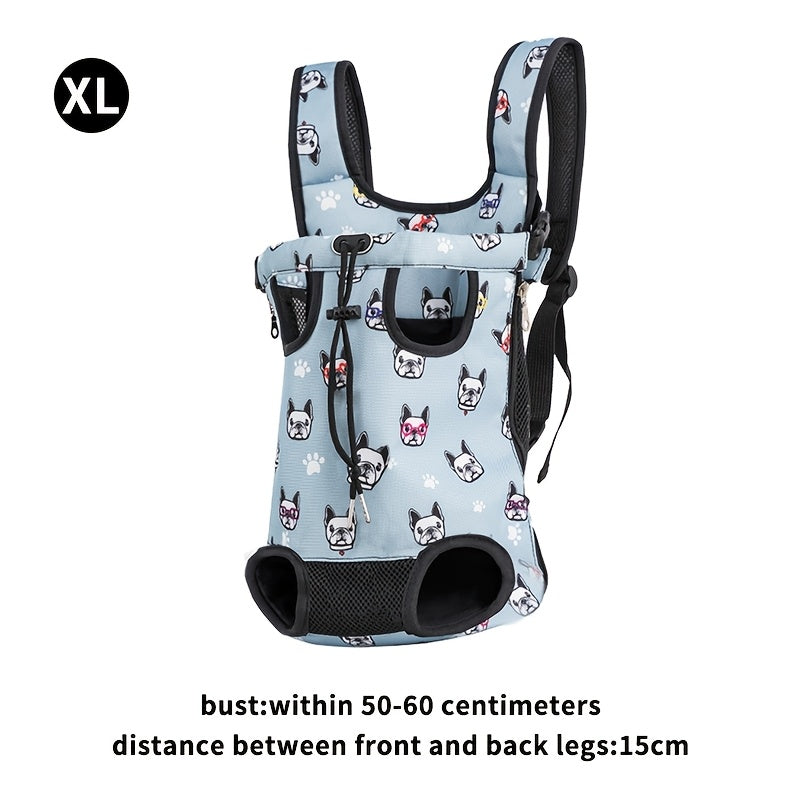 Hands-Free Pet Backpack Carrier for Cats & Small Dogs – Breathable Mesh Harness with Adjustable Shoulder Straps, Outdoor Travel Bag for Hiking, Cycling & Park Walks, Perfect Halloween & Christmas Gift